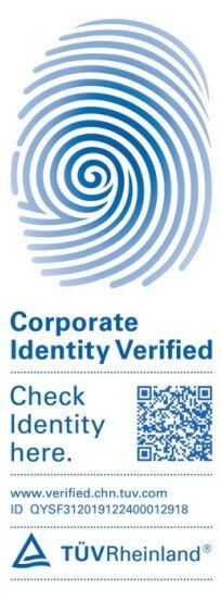 TUV Corporate Identity Verified of GISON
