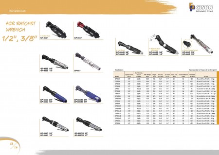 Air Ratchet Wrench 1/2", Air Ratchet Wrench 3/8"