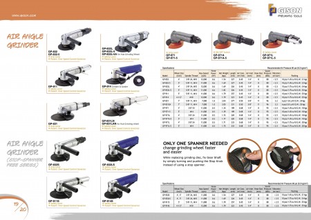 Air Angle Grinder, Air Angle Grinder (Stop Spanner Free)